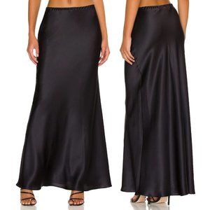 Silk Roads by Adriana Iglesias Estela Maxi Skirt in Black Small S
